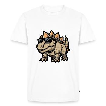 dinosaur stegosaurus animal - Men's Premium Organic T-Shirt - white - Front - Nico (187cm)