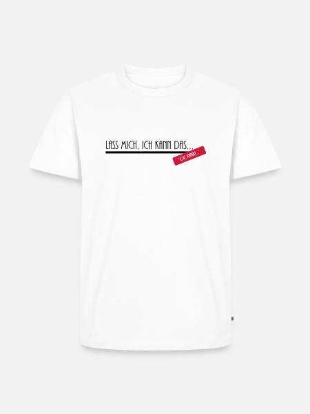 lass mich - Men's Premium Organic T-Shirt - white