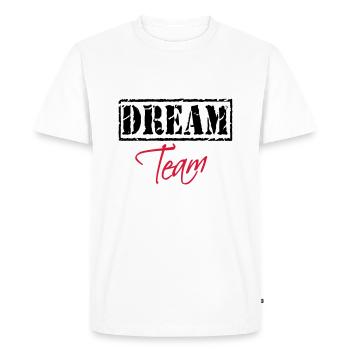 Dream Team - T-shirt Premium bio Homme - blanc - Devant - Nico (187cm)