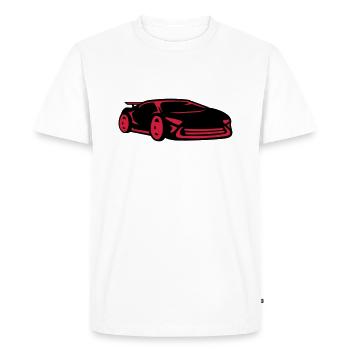 Voiture course voiture de sport racing voiture coo - T-shirt Premium bio Homme - blanc - Devant - Nico (187cm)