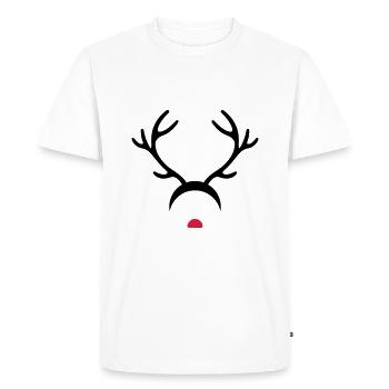 Rudolph - Men's Premium Organic T-Shirt - white - Front - Nico (187cm)
