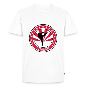 Taekwondo / Taekwondoin / Tae kwon do / Fight - T-shirt Premium bio Homme - blanc - Devant - Nico (187cm)