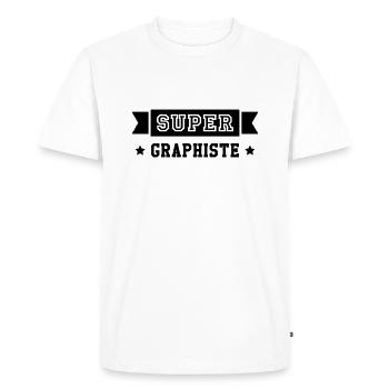 Dessin / Dessinateur / Graphiste / Manga / Geek - T-shirt Premium bio Homme - blanc - Devant - Nico (187cm)