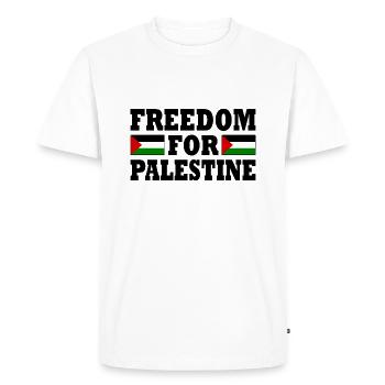Freedom for palestine - Men's Premium Organic T-Shirt - white - Front - Nico (187cm)