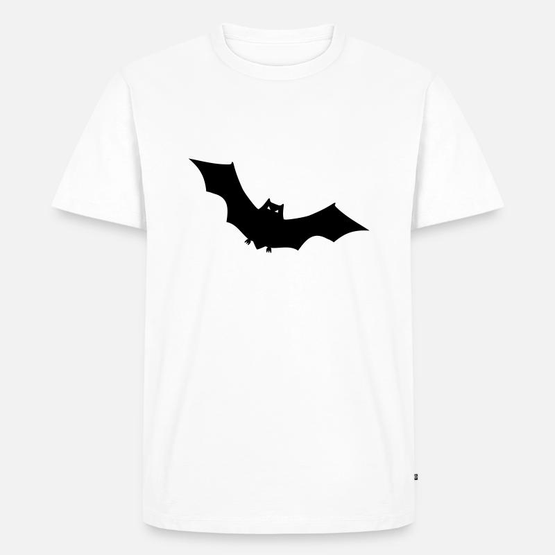 Fledermaus - Männer Premium Bio T-Shirt - Weiß