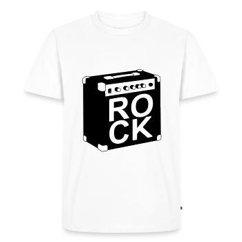 Rock Amp - Männer Premium Bio T-Shirt - Weiß - Vorne - Nico (187cm)