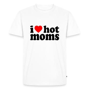 I love hot moms - T-shirt Premium bio Homme - blanc - Devant - Nico (187cm)