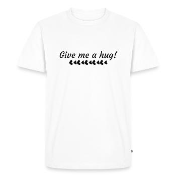 Donne moi un calin - T-shirt Premium bio Homme - blanc - Devant - Nico (187cm)