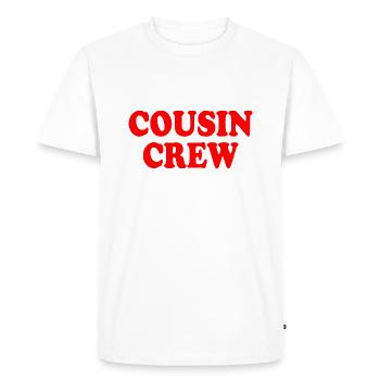 Cousin crew - Men's Premium Organic T-Shirt - white - Front - Nico (187cm)