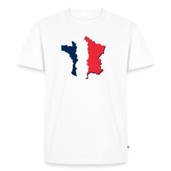 France France Gift Idea Flag French - Men's Premium Organic T-Shirt - white - Front - Nico (187cm)