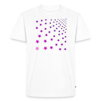 Étoile rose rose violet idée cadeau - T-shirt Premium bio Homme - blanc - Devant - Nico (187cm)