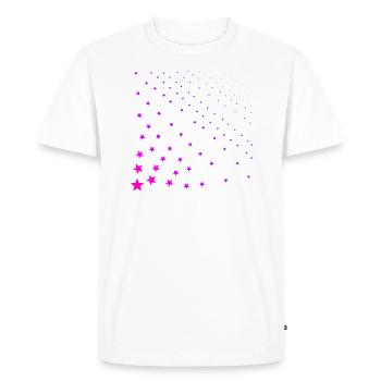 Pink Stars Idée cadeau rose - T-shirt Premium bio Homme - blanc - Devant - Nico (187cm)