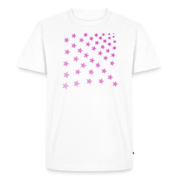 Étoile rose rose rose idée cadeau - T-shirt Premium bio Homme - blanc - Devant - Nico (187cm)