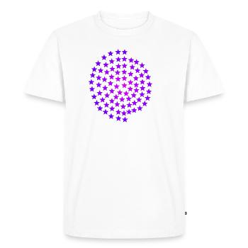 Étoiles rose violet rose idée cadeau violet - T-shirt Premium bio Homme - blanc - Devant - Nico (187cm)