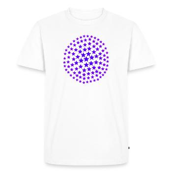 Étoiles rose violet idée cadeau rose violet - T-shirt Premium bio Homme - blanc - Devant - Nico (187cm)