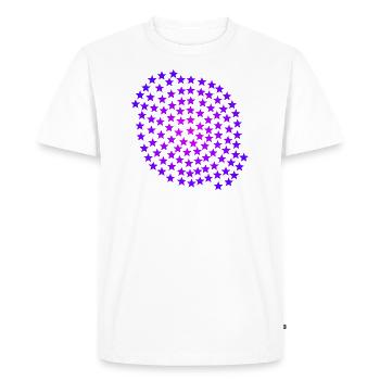 Étoile rose rose violet idée cadeau - T-shirt Premium bio Homme - blanc - Devant - Nico (187cm)