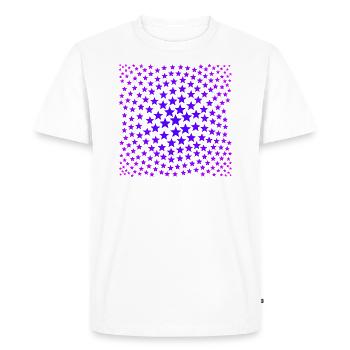 Étoiles rose violet idée cadeau violet rose - T-shirt Premium bio Homme - blanc - Devant - Nico (187cm)