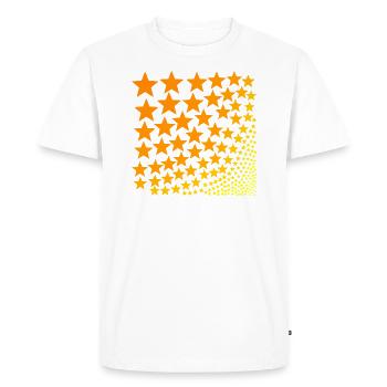 Étoile orange jaune idée cadeau - T-shirt Premium bio Homme - blanc - Devant - Nico (187cm)