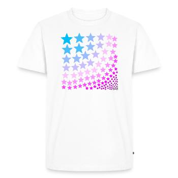 Stars blue pink pink turquoise gift idea - Men's Premium Organic T-Shirt - white - Front - Nico (187cm)
