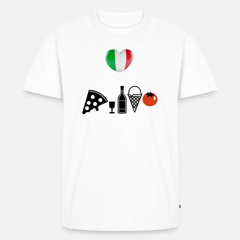 Italien Geschenkidee - Männer Premium Bio T-Shirt - Weiß