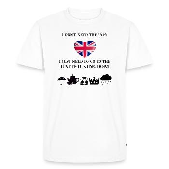 Royaume-Uni drôle Angleterre idée cadeau Union Jack - T-shirt Premium bio Homme - blanc - Devant - Nico (187cm)