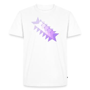 Motif idée cadeau étoiles rose violet rose - T-shirt Premium bio Homme - blanc - Devant - Nico (187cm)