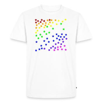 Stars rainbow gift idea colorful - Men's Premium Organic T-Shirt - white - Front - Nico (187cm)