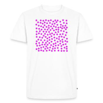 Idée cadeau étoiles roses rose - T-shirt Premium bio Homme - blanc - Devant - Nico (187cm)