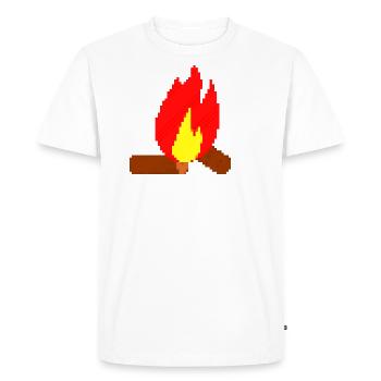 Feu de pixel feu de pixel - T-shirt Premium bio Homme - blanc - Devant - Nico (187cm)