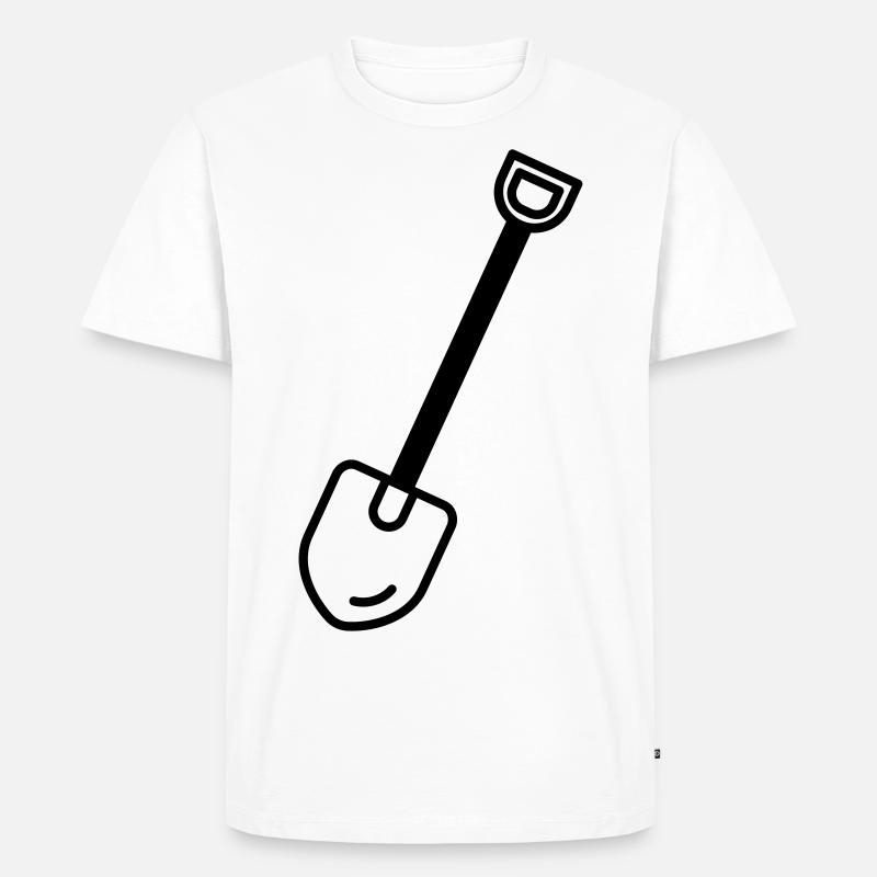 Shovel tool vector - Men's Premium Organic T-Shirt - white
