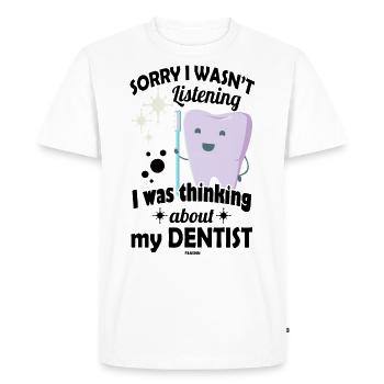 Dentiste Dentiste Brosse à dents Enfants Bébé Cadeau - T-shirt Premium bio Homme - blanc - Devant - Nico (187cm)