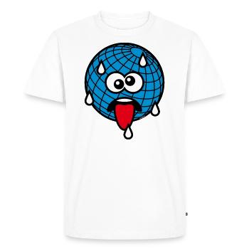 Émoticône / Changement climatique / Réchauffement / Jour de la Terre 4C - T-shirt Premium bio Homme - blanc - Devant - Nico (187cm)