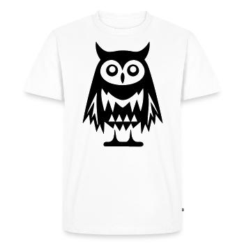 Petite chouette - T-shirt Premium bio Homme - blanc - Devant - Nico (187cm)