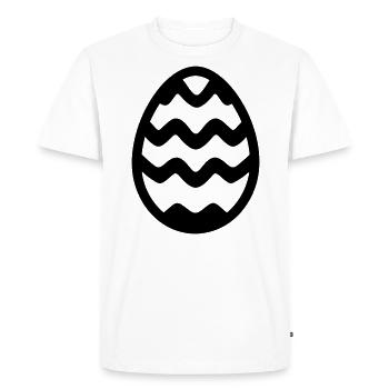 Oeuf - T-shirt Premium bio Homme - blanc - Devant - Nico (187cm)