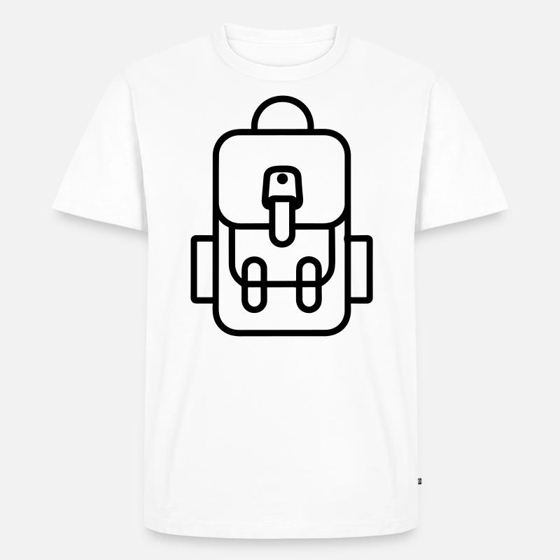 Rucksack - Männer Premium Bio T-Shirt - Weiß