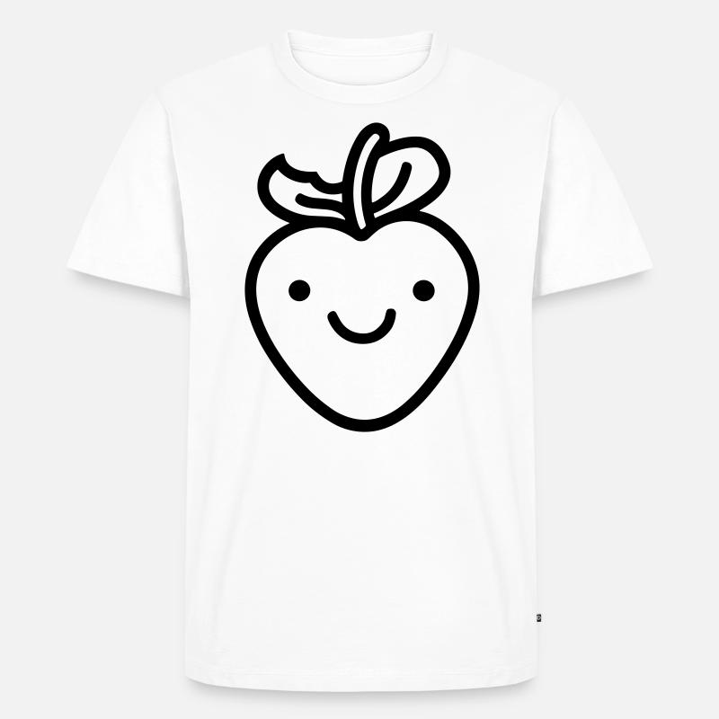 Erdbeere - Männer Premium Bio T-Shirt - Weiß