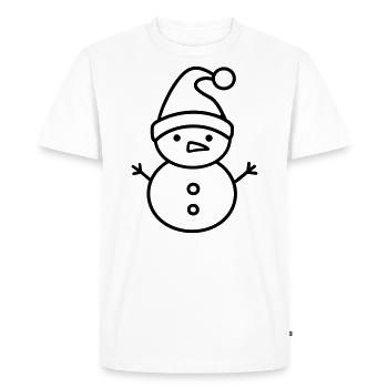 Bonhomme de neige - T-shirt Premium bio Homme - blanc - Devant - Nico (187cm)