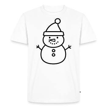 Bonhomme de neige - T-shirt Premium bio Homme - blanc - Devant - Nico (187cm)