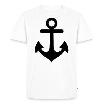 Anchor - Men's Premium Organic T-Shirt - white - Front - Nico (187cm)
