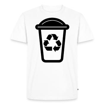 poubelle - T-shirt Premium bio Homme - blanc - Devant - Nico (187cm)