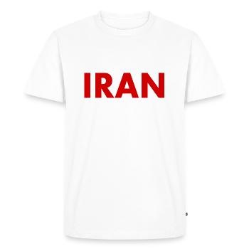 Iran flag - Men's Premium Organic T-Shirt - white - Front - Nico (187cm)