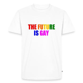 L’avenir est gay - T-shirt Premium bio Homme - blanc - Devant - Nico (187cm)
