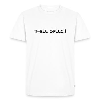 La liberté d'expression! la liberté de dire la politique expression shirt - T-shirt Premium bio Homme - blanc - Devant - Nico (187cm)