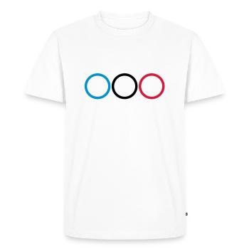 3_anneau - T-shirt Premium bio Homme - blanc - Devant - Nico (187cm)