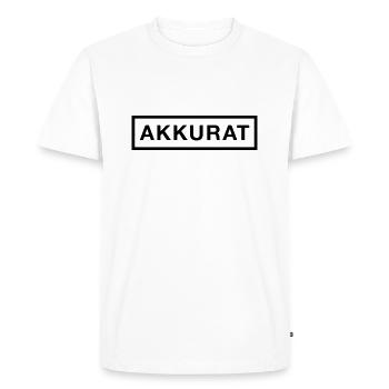 Akkurat - Déclaration minimaliste audacieuse - T-shirt Premium bio Homme - blanc - Devant - Nico (187cm)