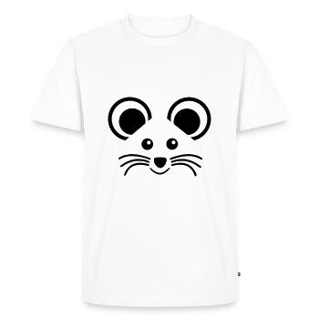 ★ Design colors changeable ★ Face of a mouse - Men's Premium Organic T-Shirt - white - Front - Nico (187cm)