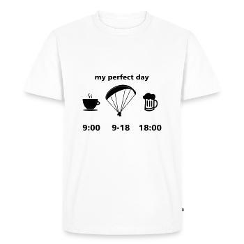 Journée de parapente en parapente - T-shirt Premium bio Homme - blanc - Devant - Nico (187cm)