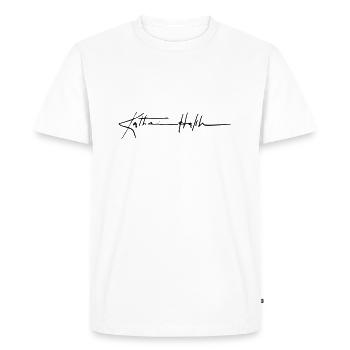 Katharina Hepburn Signature - T-shirt Premium bio Homme - blanc - Devant - Nico (187cm)