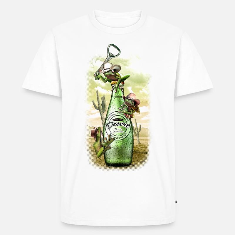 THIRSTY FROGS - Männer Premium Bio T-Shirt - Weiß