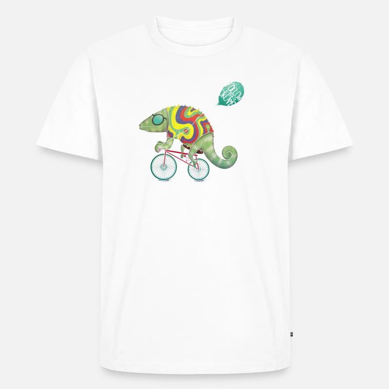 schnelle Eidechse - Männer Premium Bio T-Shirt - Weiß